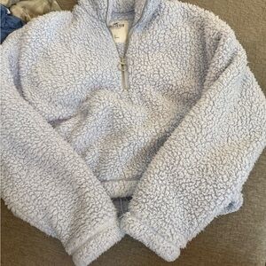 Hollister Light Blue Sherpa Pullover